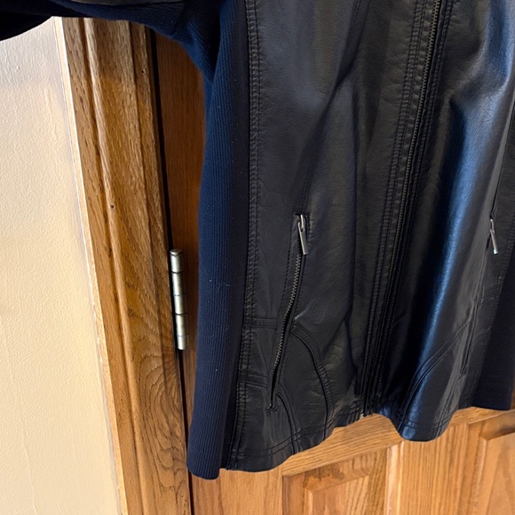 Maurices Jet Black Faux Leather Bomber Jacket - Picture 5 of 10